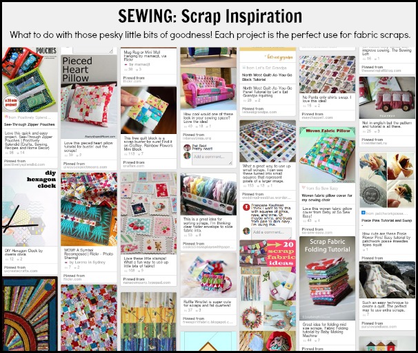 Clear out your scrap basket with ideas from our Scrap Inspiration Board on Pinterest. The Sewing Loft