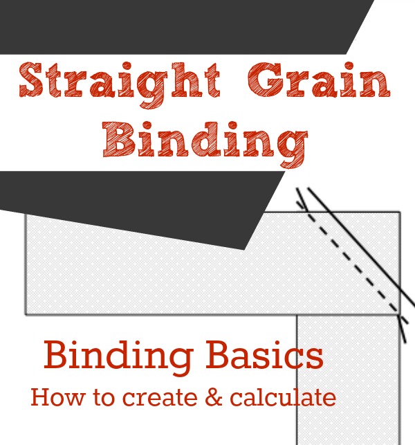 Straight grain binding is perfect for quilts, mug rugs and pillows. Learn how to make and calculate yardage needed to create binding for your next project.
