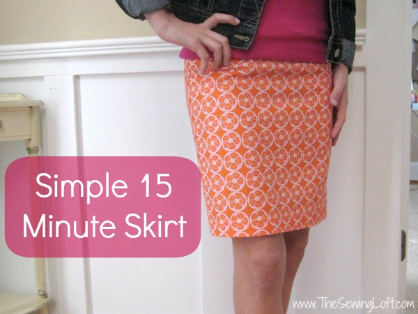 Simple 15 minute skirt - no pattern required