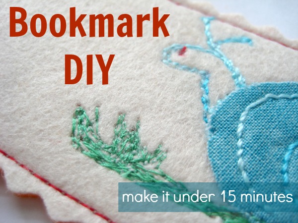 Easy Bookmark DIY. Perfect for Back To School or any time of year. The Sewing Loft