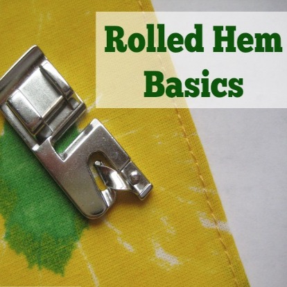 Basic rolled hem is perfect for napkins. The Sewing Loft