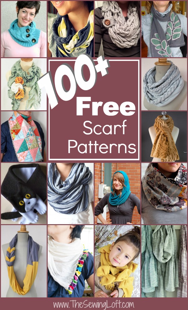 100+ Free Scarf Patterns Rounded Up in one place. The Sewing Loft 