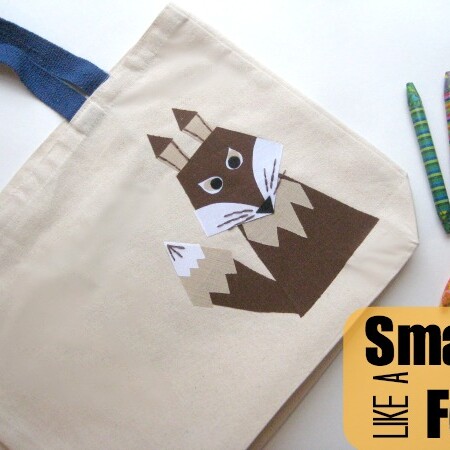 Keep your child excited about reading with this easy to make Smart like a Fox Book bag. How to includes a free fox template. The Sewing Loft