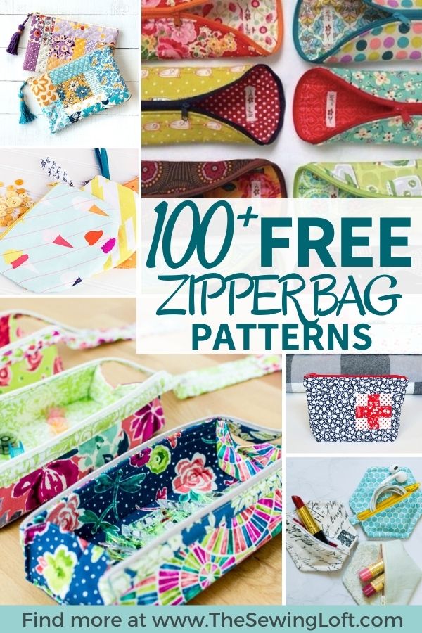100 Free Zipper Pouch Patterns Rounded Up in one place. The Sewing Loft 