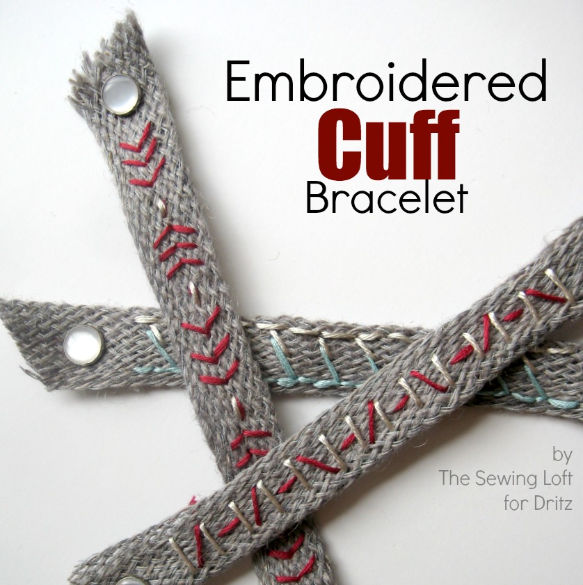 Embroidered Cuff Bracelet | The Sewing Loft