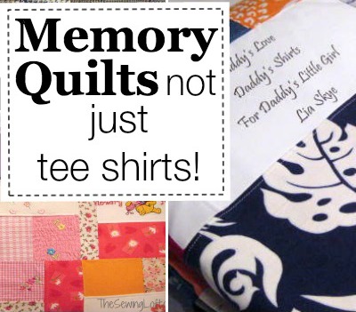 Learn how to turn those out worn clothing items into a one of a kind memory quilt. The Sewing Loft