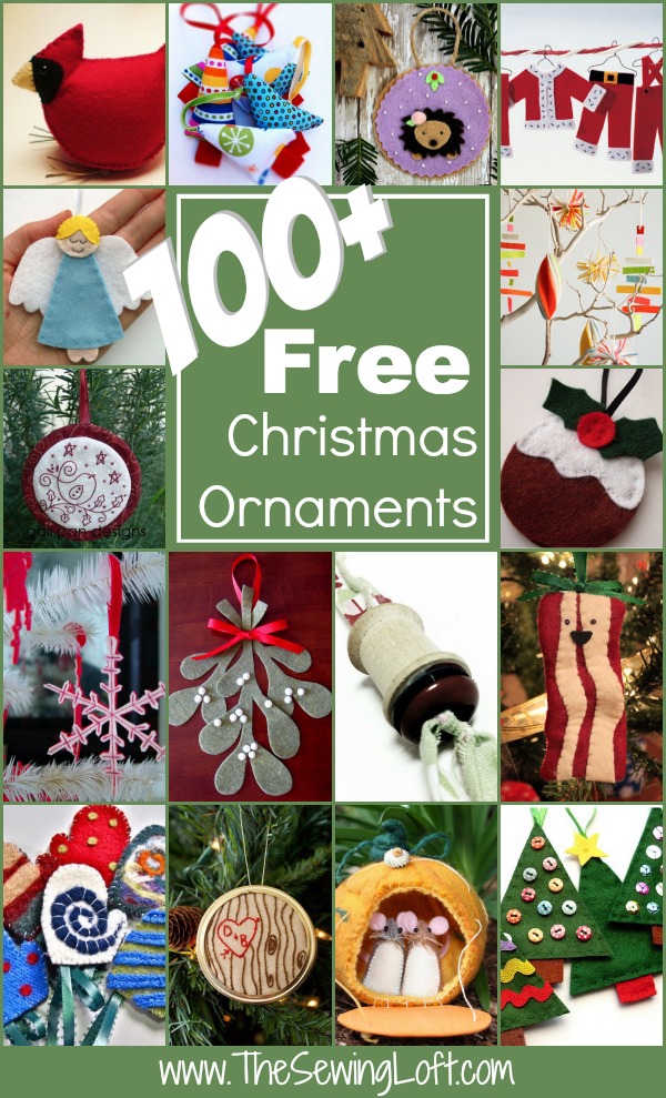 100+ Christmas Ornaments Patterns Rounded Up in one place. The Sewing Loft