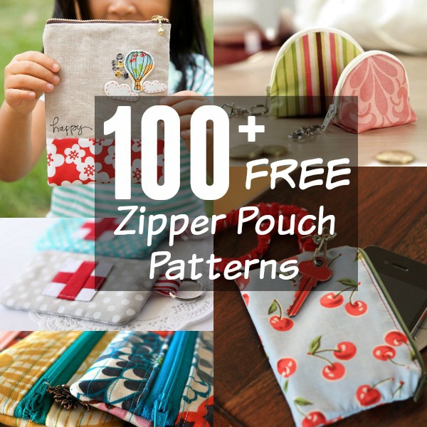 100+ free zipper bag designs collected in one place.  The sewing loft