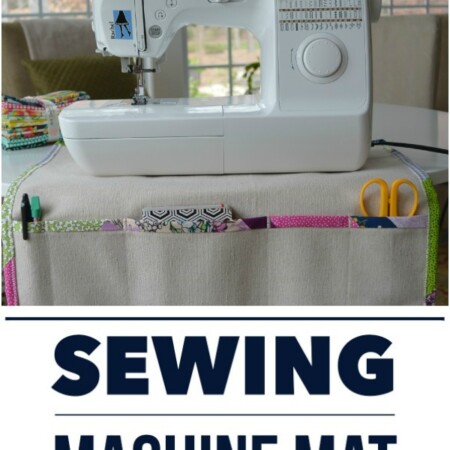 Use shelf paper to create a sewing machine mat. The Sewing Loft