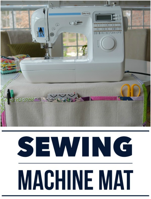 Use shelf paper to create a sewing machine mat. The Sewing Loft
