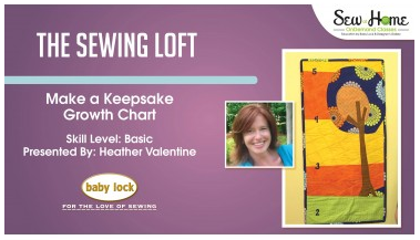 Learn how to make this keepsake growth chart. Video instruction and free pattern download. The Sewing Loft