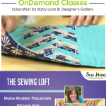 Learn how to make these modern placements with The Sewing Loft in this video class on Sew at Home.