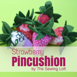 Clear out your scrap basket with this sweet strawberry pincushion. The Sewing Loft