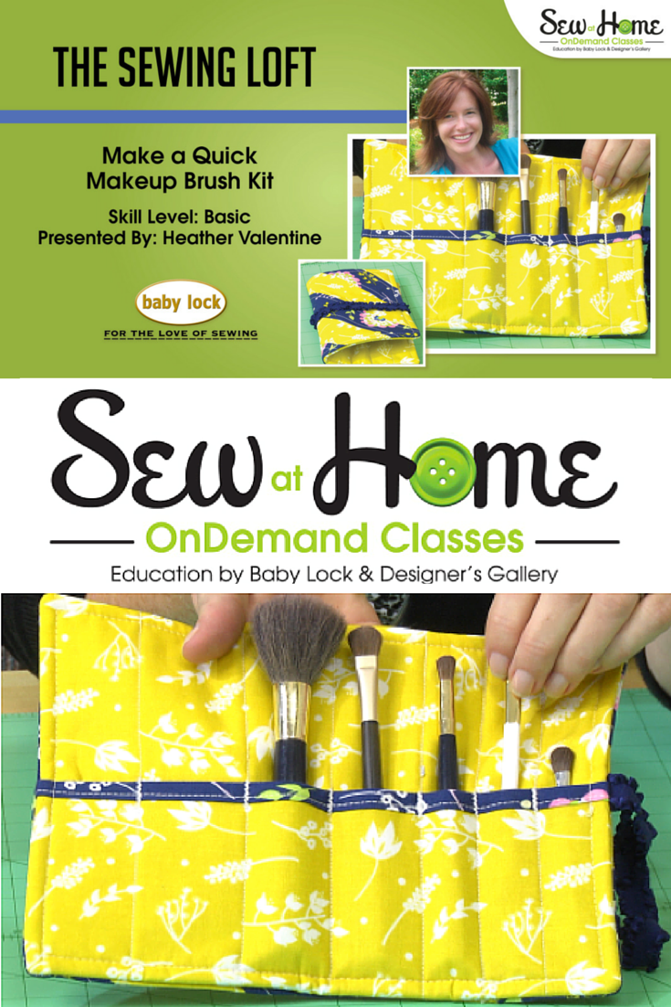 Learn how to create perfect binding every time while making this custom makeup brush case during my free video class with Sew at Home. 