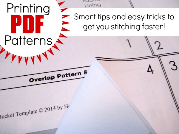 Tips to help you print a pdf pattern at home. 
