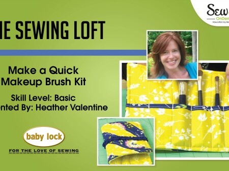 Learn how to create perfect binding every time while making this custom makeup brush case during my free video class with Sew at Home. The Sewing Loft