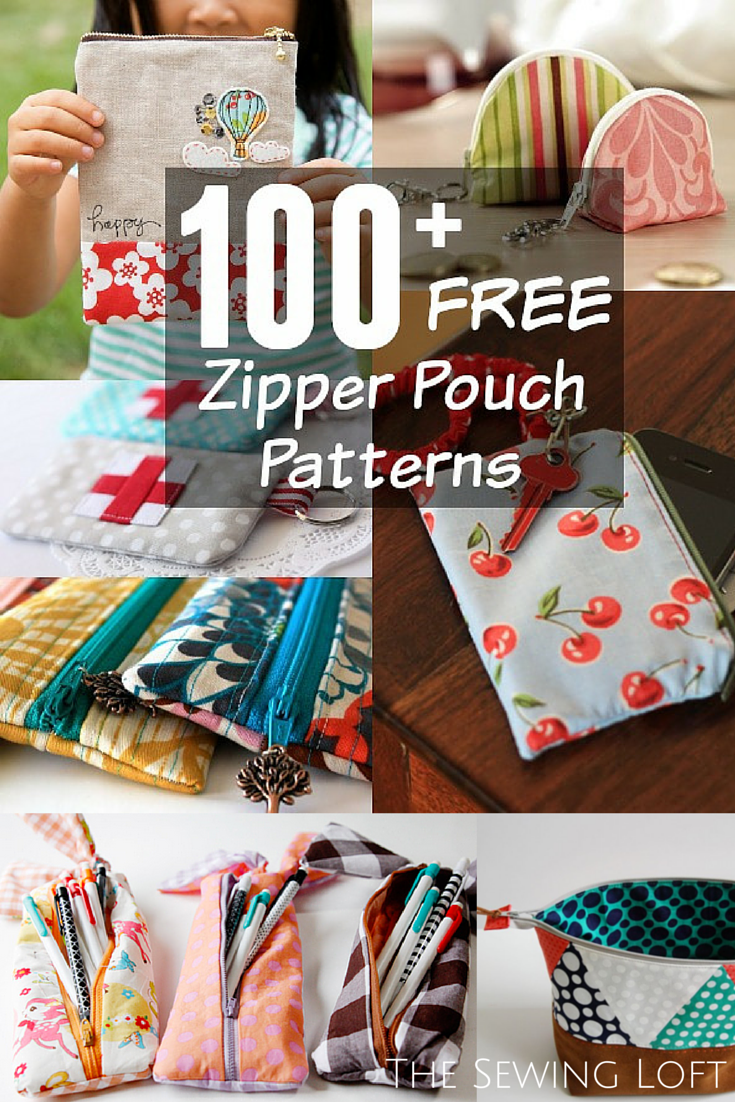 100+ Free Zipper Bag Patterns Rounded Up in one place. The Sewing Loft