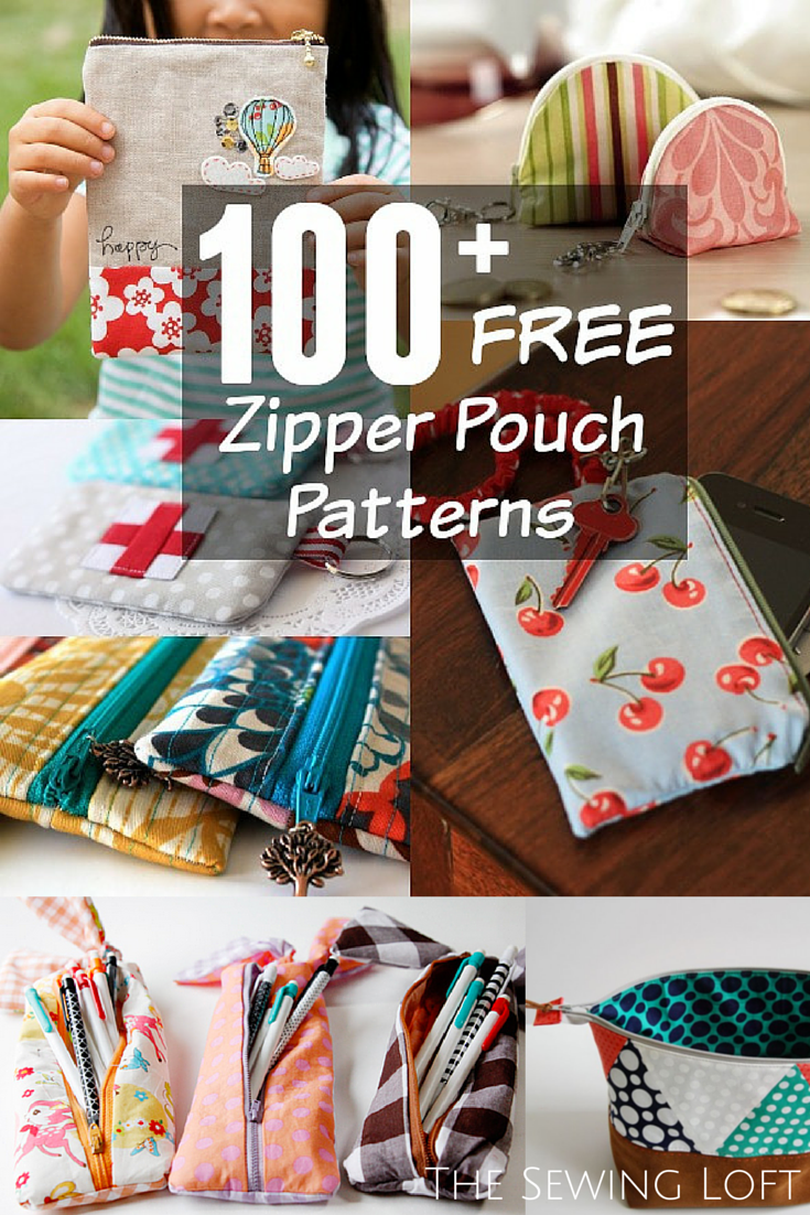 100+ Free Zipper Bag Patterns Rounded Up in one place. The Sewing Loft 