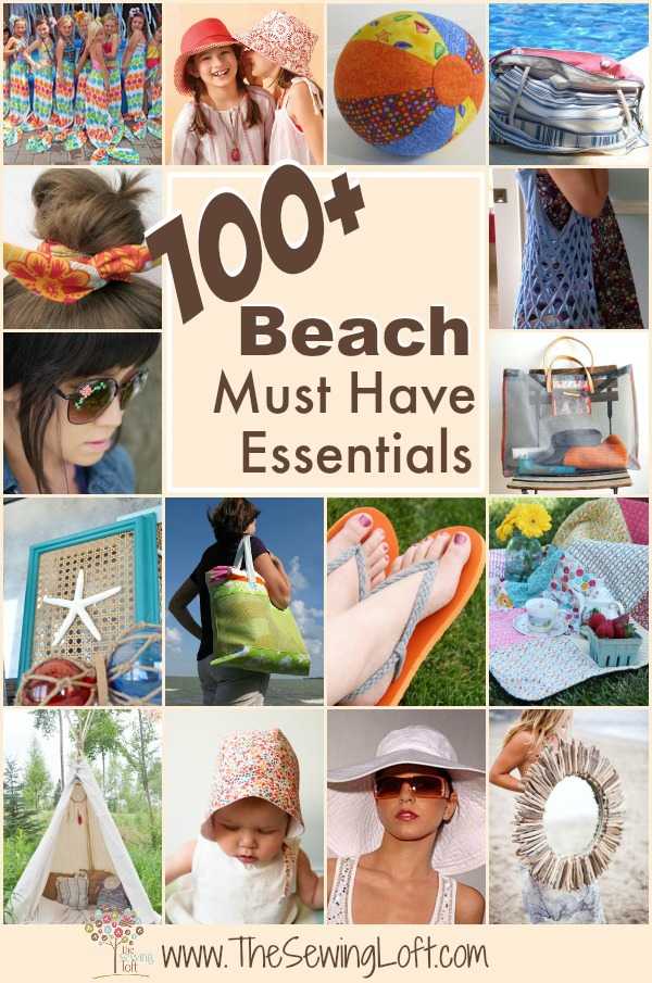 100+ Beach Must Haves. These patterns are easy to sew for any skill level. Includes a wide range of styles including: cover ups, games, bags and more. 