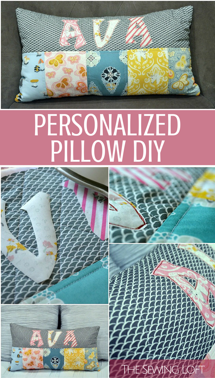 Personalized Pillows are easy to make and the perfect gift for that "hard to buy for" in your life. Great tutorial with easy instructions by The Sewing Loft 