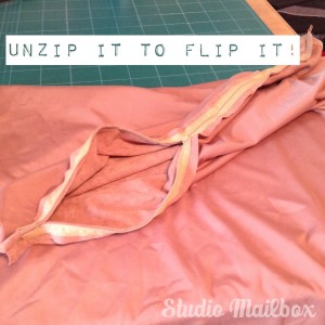 Unzip it to flip it