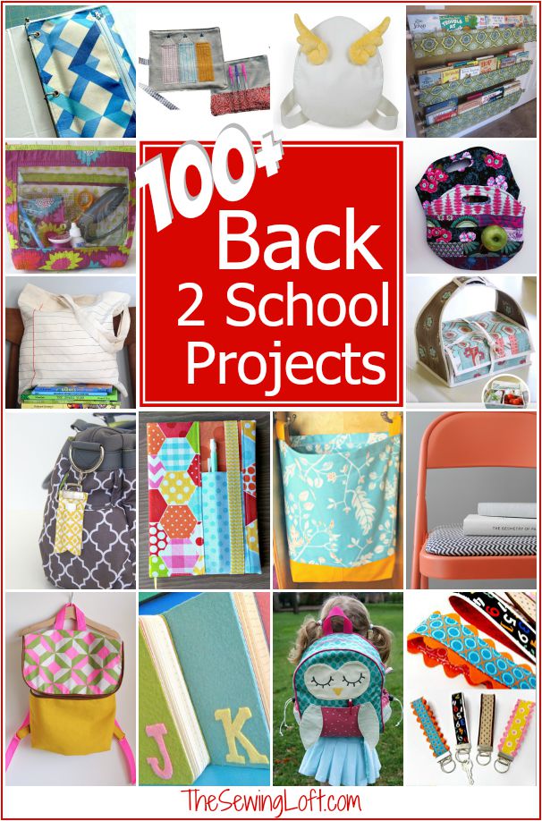 100+ Back to School  Must Make Projects. Most of these patterns are easy to sew for any skill level. The Sewing Loft
