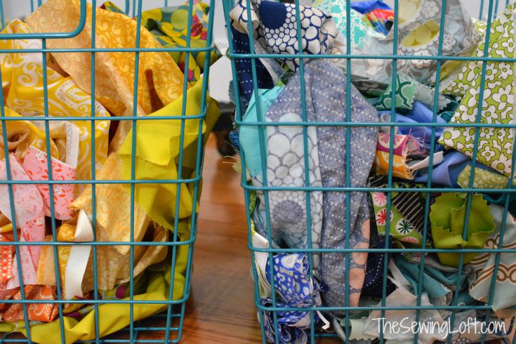 Keep your fabric stash ready for use with these easy tips. 10 useful tips to help organize fabric scraps in your studio space. Pictures included! The Sewing Loft