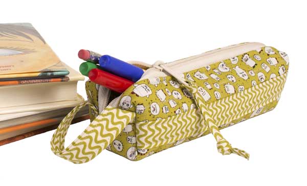 Annie joins the fun of National Sewing Month and shows us how to turn leftover fabric bits into a one of a kinda scrappy pencil case for everyday use. The Sewing Loft