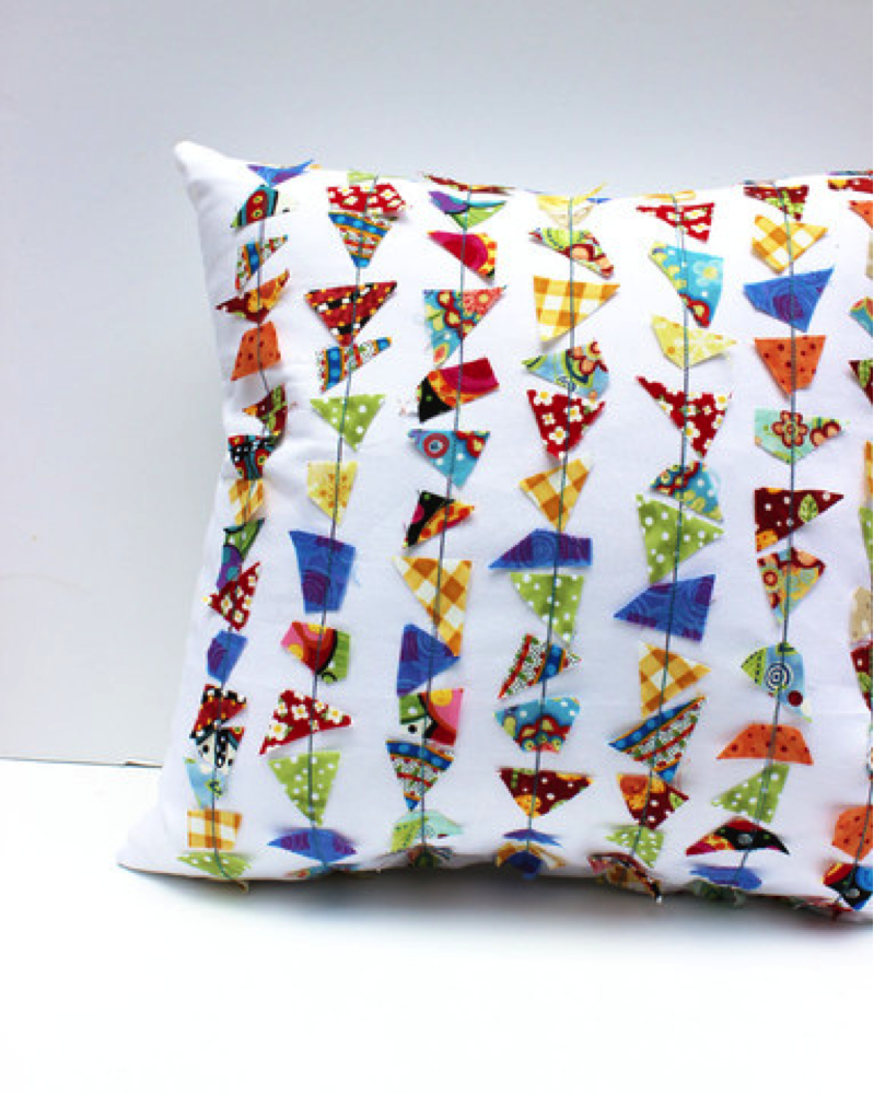 National Sewing Month 2015 is all about the scraps! Jennifer Jangles shares her Scrappy Trip Pillow project. The Sewing Loft