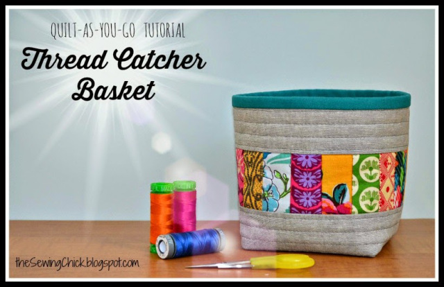 Thread Catcher | 12 Free Fabric Basket Patterns | The Sewing Loft