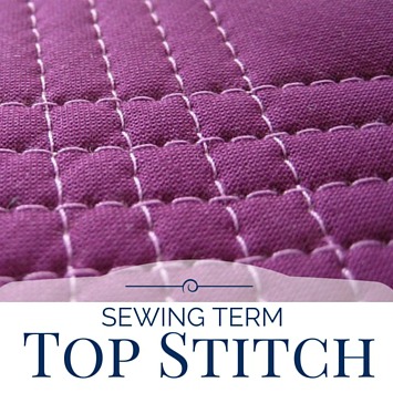 Top Stitch - is a standard stitch found on garments, handbags, quilts and more. Learn the details on The Sewing Loft.