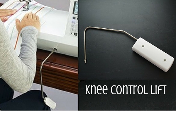 The knee control lifter allows you to raise the presser foot by simply moving the attachable lever with your knee. This leaves both of your hands free for extra control on detailed stitches. The Sewing Loft