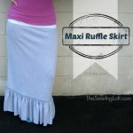 Easy Maxi Skirt Pattern with ruffle | The Sewing Loft