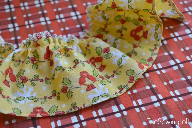 Create consistant ruffles with the gathering foot in one pass on the machine. The Sewing Loft