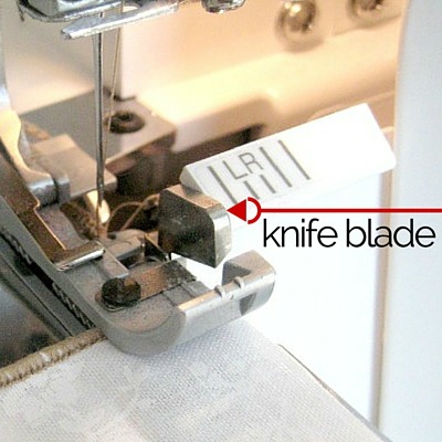 The knife on a serger sewing machine is a built-in part, which cuts the edges of the fabric as you sew an overcast stitch. Learn more about how to replace.