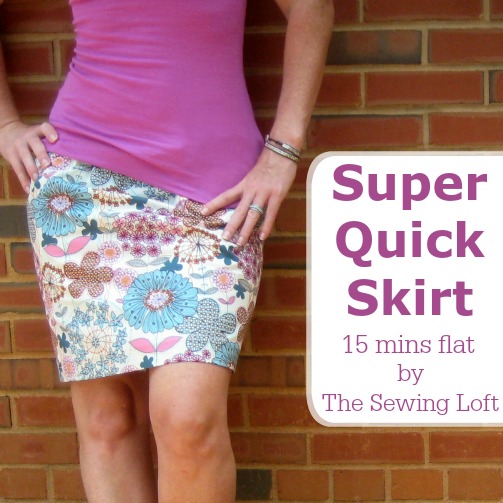 Learn how to make the Simplest Skirt Ever! No pattern required. Easy to follow instructions are on The Sewing Loft