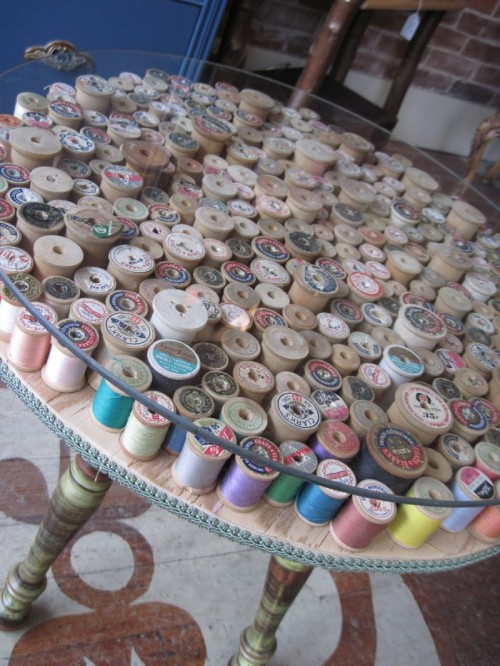 Creative uses for vintage thread spools. The Sewing Loft