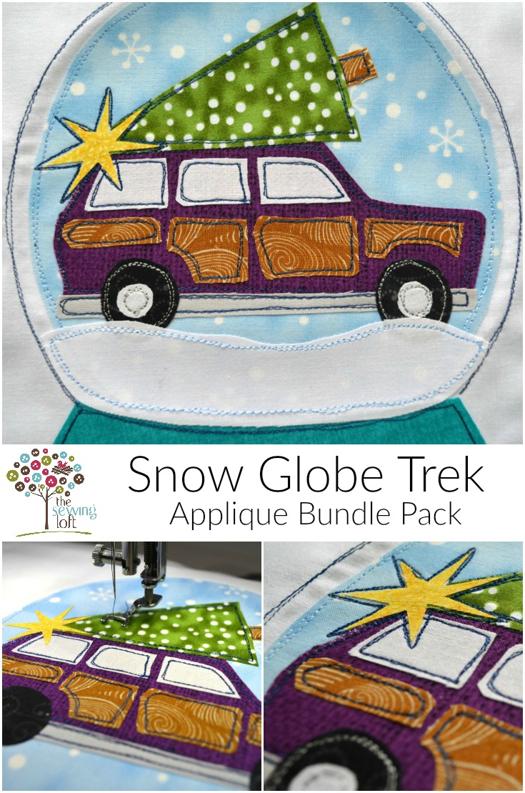 Snow Globe Applique Bundle Pack Pattern by The Sewing Loft