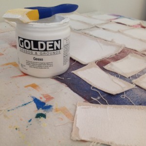 Gesso Canvas Scraps