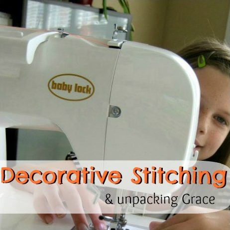 Create a decorative stitch sampler when learning your new machine. The Sewing Loft