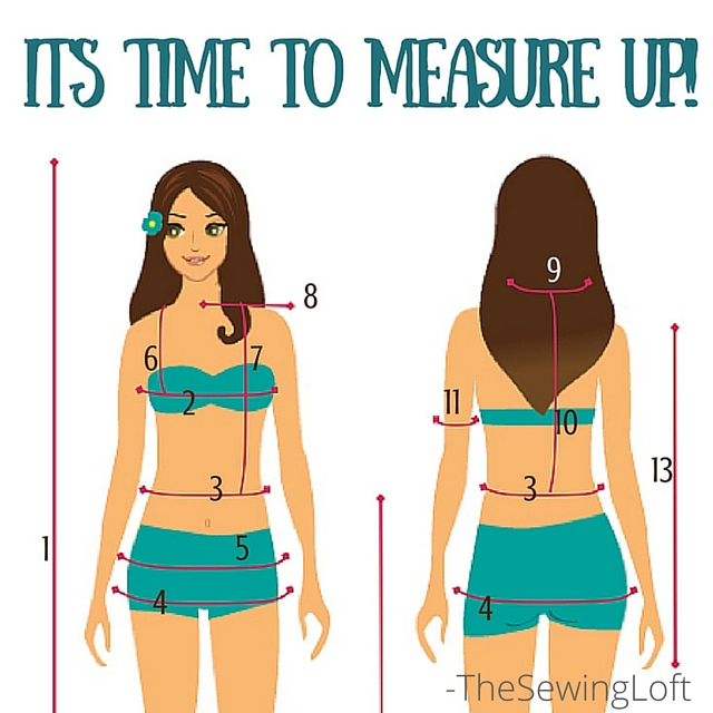 This measure your body worksheet from The Sewing Loft is the perfect way to keep track of key points of measure used when sewing garments. Print it out, measure your body and take it with you when purchasing your next pattern.