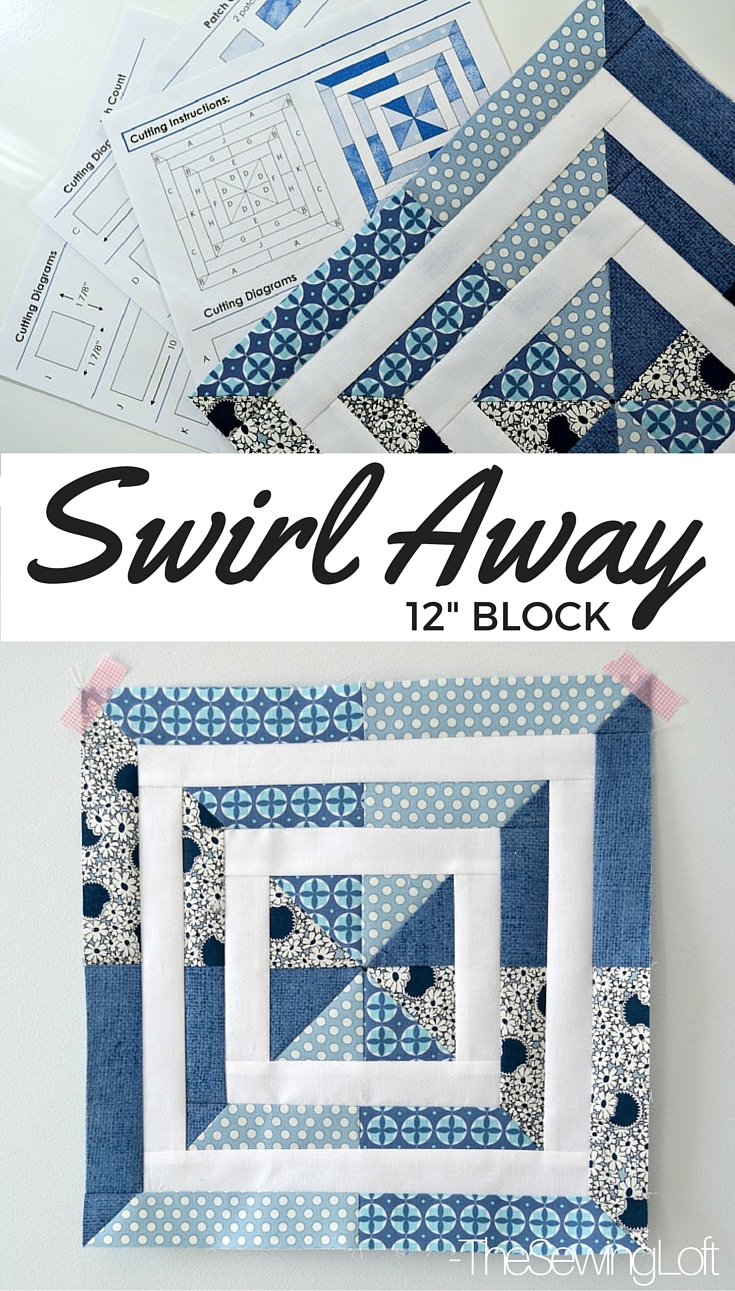 I'm excited to be part of the Aurifil Design Team 2016. You can grab my free Swirl Away Block pattern here and learn more about our upcoming year together. The Sewing Loft