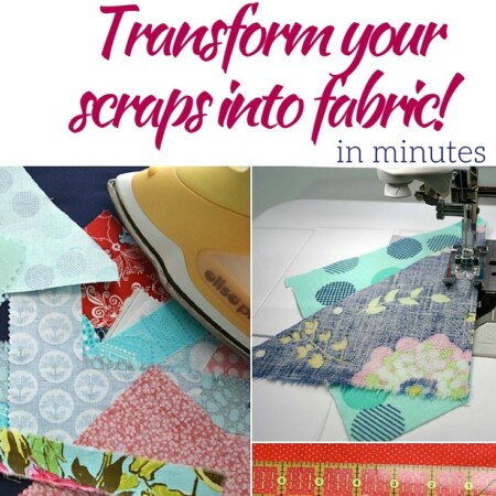 Learn how to create new fabric from smaller scraps with this easy scrap management technique. The Sewing Loft