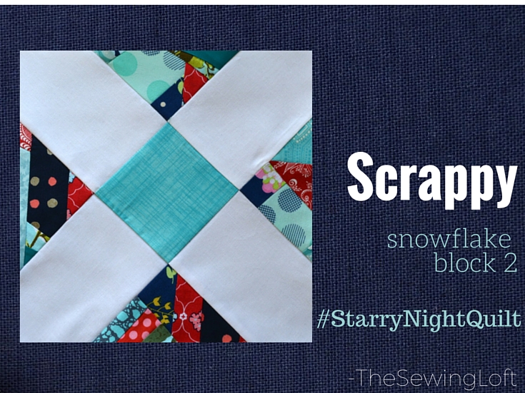 I'm turning my leftover fabric scraps into this fabulous quilt one block at a time with The Sewing Loft's Starry Night Quilt. 