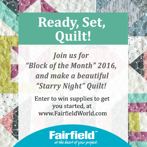 Enter to win the Starry Night Sampler giveaway with The Sewing Loft & Fairfield World. 