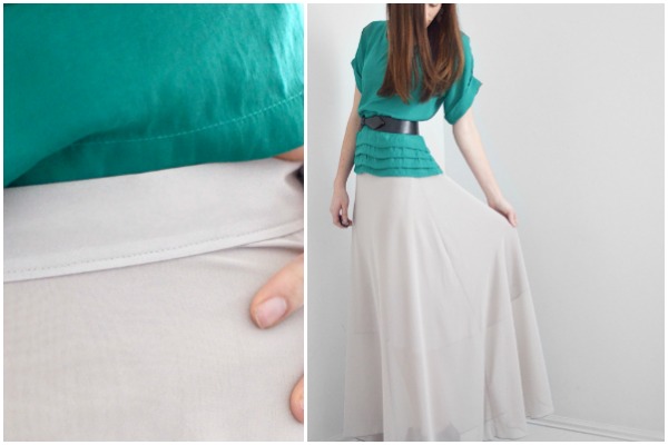 Chiffon maxi hotsell skirt quilt