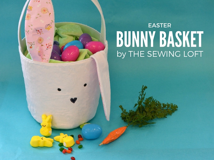 Tuck your colored eggs into this cute Easter Bunny Basket. Step by step tutorial includes FREE pattern. The Sewing Loft