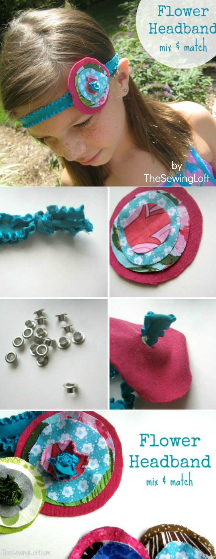 No sewing is required for this easy project! Transform a few pieces of scrap fabric into an elastic headband in minutes. The Sewing Loft