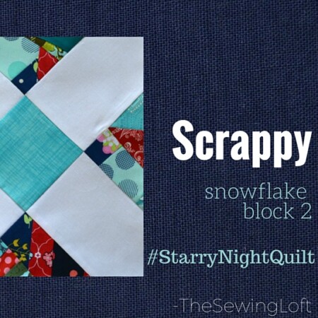 I'm turning my leftover fabric scraps into this fabulous quilt one block at a time with The Sewing Loft's Starry Night Quilt.