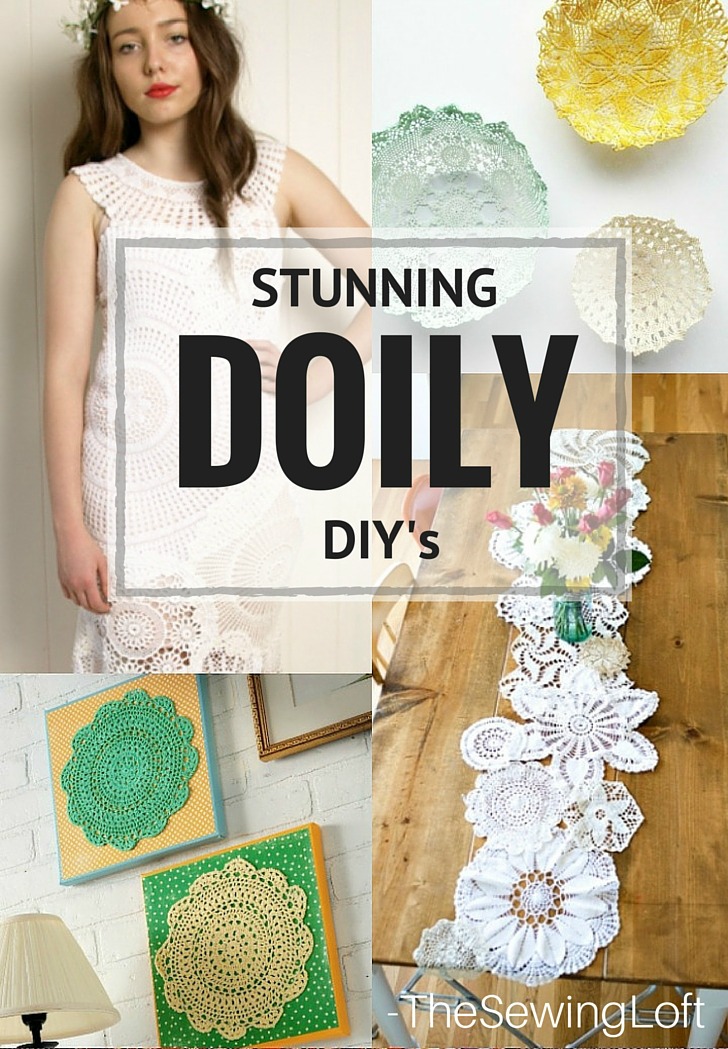 Create stunning home decor and one of a kind garments with these vintage doily DIY ideas! The Sewing Loft